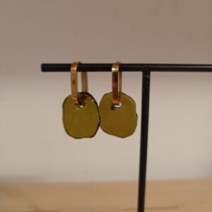 Earrings Ladoix - High Hills Glass (Olive)